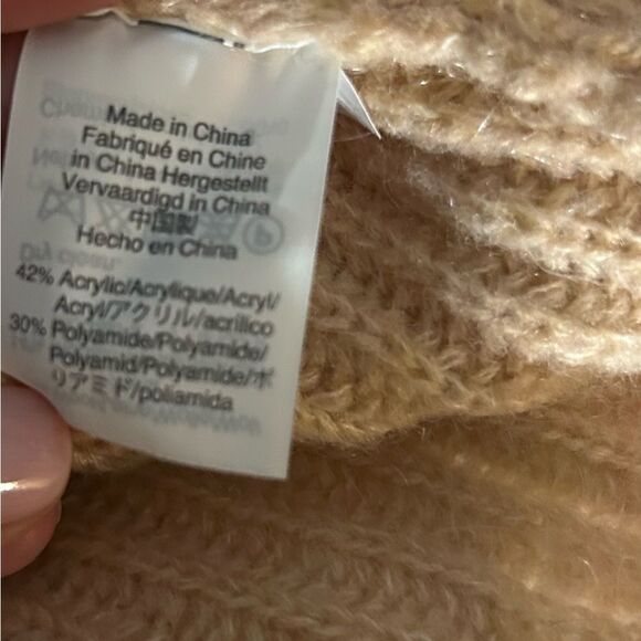 J. Crew Point Sur Mohair Wool Blend Turtleneck Tan Peach Blush Sweater Size XS - Picture 3 of 9